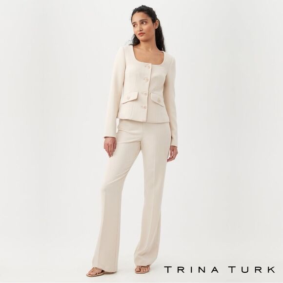 Trina Turk **NWT** 'Mott' Blazer Jacket in Cream - Picture 3 of 10
